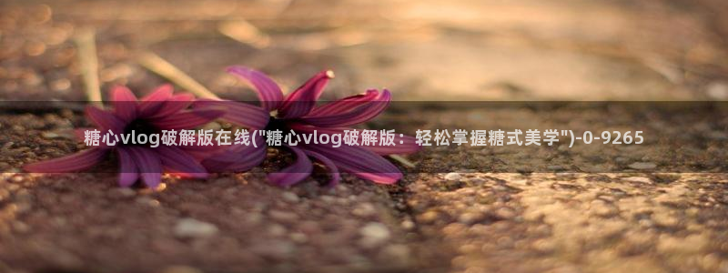糖心vlgo金币：糖心vlog破解版在线(\